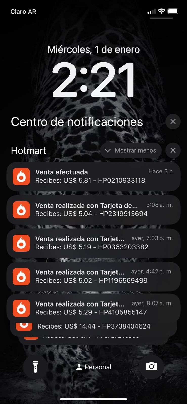 Notificación de venta real 8